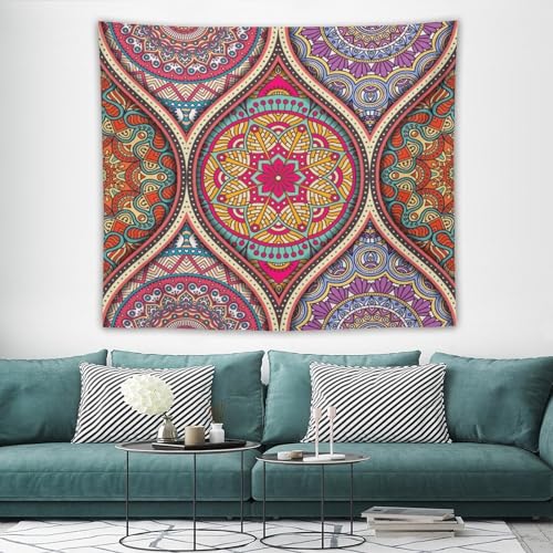 HZOHNAGO Mandala Tapestry Boho Retro Geometry Ethnic Tribes Pattern Printed Wall Tapestry Colorful Wall Hanging for Bedroom Living Room Dorm 60" W x 50" H - color: Style-10, size: 60"L x 50"W