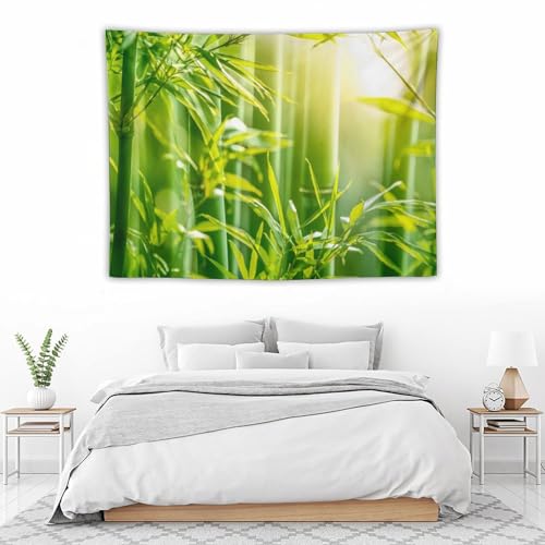 HZOHNAGO Bamboo Tapestry Bamboo Leaf Sunshine Nature Printed Wall Tapestry Painting Wall Hanging for Bedroom Living Room Dorm 40" W x 30" H - color: Bamboo-1, size: 40"L x 30"W