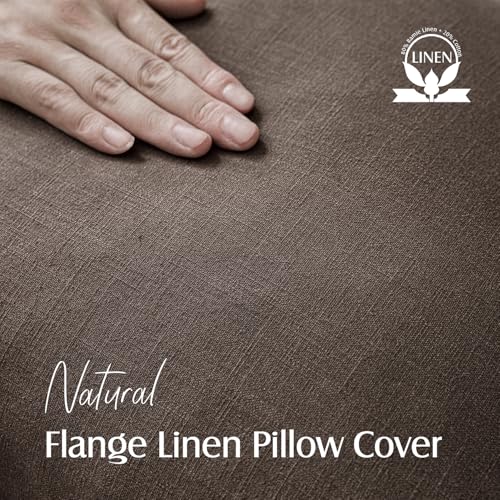 Foindtower Pack of 2, Decorative Linen Solid Throw Pillow Covers Soft Accent Cushion Case Boho Farmhouse Neutral Pillowcase for Couch Sofa Bedroom Living Room Home Decor 16 x 16 Inch Reddish Brown - color: Reddish Brown, size: 16" x 16" (Pack of 2)