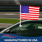 DreamController Custom Car Flag 12x17 Inch; Personalized Car Window Flag with Photo Text Logo; Pack of 1; Window Pole Included; for Car Truck Van Vehicle; Made in USA; Fast Delivery - color: Car Flag Custom