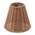 Clip-On Chandelier Lamp Shades Cone Imitation Rattan Lamp Shades Replacement Clip on Lamp Shade for Floor Lamp Pendant Light Wall Sconces, Camel, 5.9in diameter - color: Camel