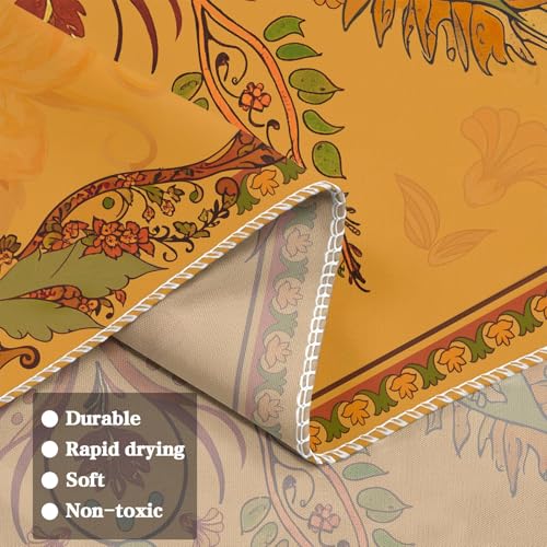 Neasow Mandala Tapestry, Vintage Floral Boho Wall Decor, Aesthetic Bohemian Tapestries for Bedroom Living Room, Retro Warm Orange Yellow Art 60×80 inches - color: Retro Warm Orange, size: 80"L x 60"W