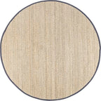 Nuloom Elijah Dark Grey/Natural, 8' Round, Basketweave, Seagrass, Soft and Textured, High Traffic, Stain Resistant, Easy Clean, Durable Area Rug for Bedroom, Living Room, Dining, Den, Foyer, Entryway - color: Dark Grey, size: 8' (Round)