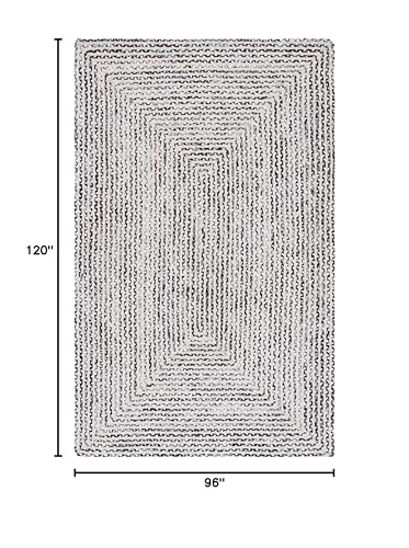 SAFAVIEH Area Rug 8x10 - Braided Collection - Large - Black & Navy, Handmade Cotton, Ideal for Living Room, Bedroom, Office, Dining Space (BRD260N) - color: Black/Navy, size: 8' x 10' (Rectangular)