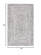 SAFAVIEH Area Rug 8x10 - Braided Collection - Large - Black & Navy, Handmade Cotton, Ideal for Living Room, Bedroom, Office, Dining Space (BRD260N) - color: Black/Navy, size: 8' x 10' (Rectangular)