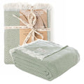Bed Blanket, Lightweight, Cotton-Rich Blend, Recycled Cotton, Twin Size (57 x 79 Inch), Textured Woven Bedding, Breathable Layering Cover, Khaki Green - color: Khaki Green, size: Twin