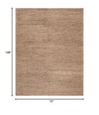 SAFAVIEH Area Rug 6x9 - Natural Fiber Collection - Natural Brown, Handmade Jute, Farmhouse Style, Chunky Textured Thick Pile (NF750C) - color: Natural, size: 6' x 9' (Rectangular)