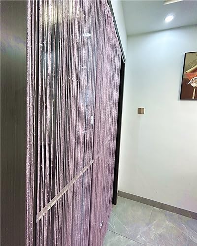 ave split Decorative Door String Curtain Wall Panel Fringe Window Room Divider Blind Divider Tassel Screen Home 100cm*200cm (pink18) - color: Pink18