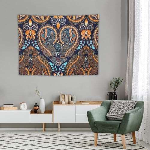 KANEPE Boho Floral Tapestry Mandala Indian Bohemian Colorful Paisley Pattern Wall Hanging Tapestries Home Decor for Living Room Bedroom Apartments Farmhouse Dorm,40inx30in (102×76cm)【Small】 - color: Boho-19, size: 40Wx30L