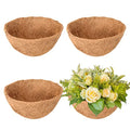 Legigo 4 Pack 18 Inch Hanging Basket Coco Liners Replacement, 100% Natural Round Coconut Coco Fiber Planter Basket Liners for Hanging Basket Flowers/Vegetables - color: 4pcs, size: 18 Inch