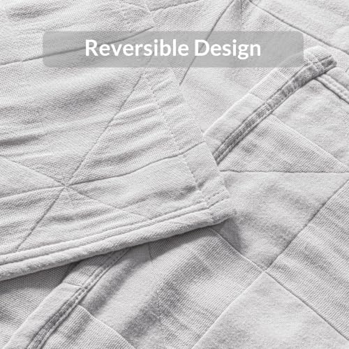 Exclusivo Mezcla 100% Cotton Muslin Throw Blanket for Couch, 4-Layer Moisture-Wicking and Breathable Ultra Soft Gauze Blanket for Spring Summer, 50"x60", Light Grey - color: Light Grey, size: Throw (50"x60")