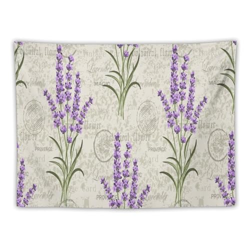 Kurtect Lavender Tapestry,Rustic Vintage Farmhouse Floral Romantic Purple Theme Print Tapestries for Living Room Party Beach Picnic Blankets Tablecloths Wall Decor, 30x40 in - color: Flower-5, size: 40"L x 30"W
