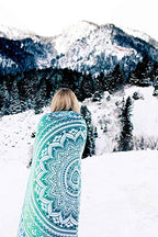 Popular Handicrafts Tapestry Wall Hanging Hippie Ombre Mandala Wall Art Bohemian Hippy Intricate Indian Tapestry 84x90 Inches (215cm x 230cm) Green - color: Green, size: 90.6"L x 84.7"W