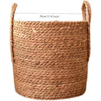 Handmade Rattan Woven Flowerpot Straw Woven Storage Basket Plant Holder Flower Pot Planter Balcony Home Decoration(11.81''X10.63''X11.81'') - size: 11.81''X10.63''X11.81''