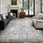 5x7 Area Rugs, Soft Non Slip Low Pile Washable Rug, Boho Modern Rug for Living Room, Bedroom, Dining Room, Distressed Grey - color: Distressed Grey, size: 5' x 7' (Rectangular)