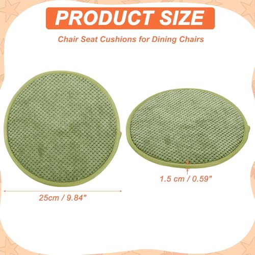uxcell Round Stool Cushion, 10 x 10 Inch Round Seat Pads with Elastic Straps, Anti-Slip Soft Round Pad Chair Seat Cushions for Dining Chairs Kitchen Bar High Stool, Wood Green - color: Wood Green, size: 10 x 10 Inch