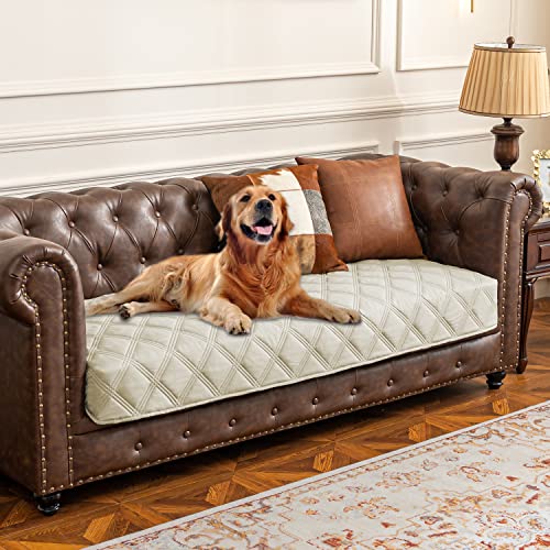 Ameritex Waterproof Dog Bed Cover Pet Blanket with Anti-Slip Back for Furniture Bed Couch Sofa - color: Ivory, size: 30x60 Inch (Pack of 1)