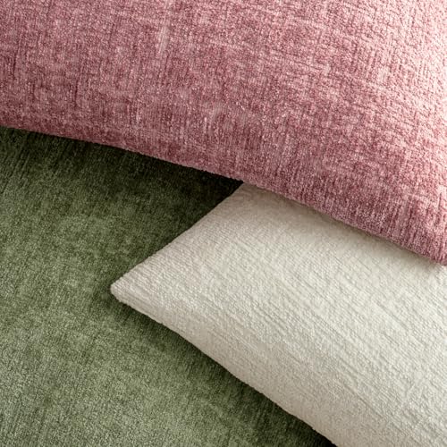 MIULEE Decorative Throw Pillow Covers 18x18 Pack of 2 Sage Green Spring Couch Pillow Covers Soft Cozy Textured Chenille Pillowcases for Home Decor Sofa Living Room Cushion Bedroom - color: Sage Green, size: 18" x 18" (Pack of 2)