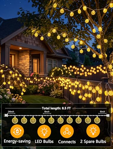 GOOTHY Lemon String Lights Plug in, 8.5Ft Outdoor Fairy Decorations String Lights with 10 LED Yellow Lemon Slice Lights, Hanging Novelty Summer Patio Lights for Garden Kitchen Christmas Wedding Party - color: Lemon Lights