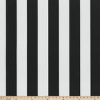 Pillow Perfect Stripe Indoor/Outdoor Accent Throw Pillow, Plush Fill, Weather, and Fade Resistant, Large Throw - 18.5" x 18.5", Black/White Cabana Stripe, 2 Count