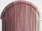 Macrame Boho Wall Decor - Pink Yarn Wall Hanging, 20" Circle Hoop - color: Pink