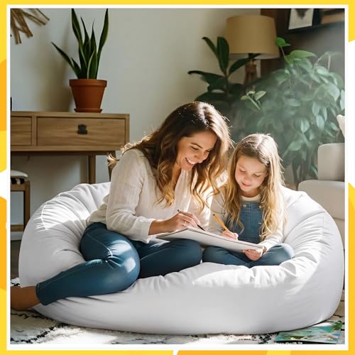 Boao 27 Inch Bean Bag Filler Pouf Ottoman Filling Footstool Filler Stuffing Ottoman Pouf Insert Round Floor Bean Bag Chair Filling - color: Filler, size: 27 Inches