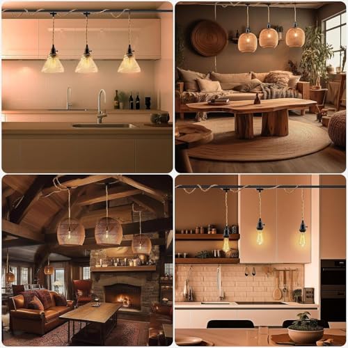 3 Light Hemp Rope Plug in Pendant Light Rattan Hanging Lights with Plug in Cord with Woven Lamp Shade, Plug in Cord Hemp Rope Hanging Lamp - color: 3 Light