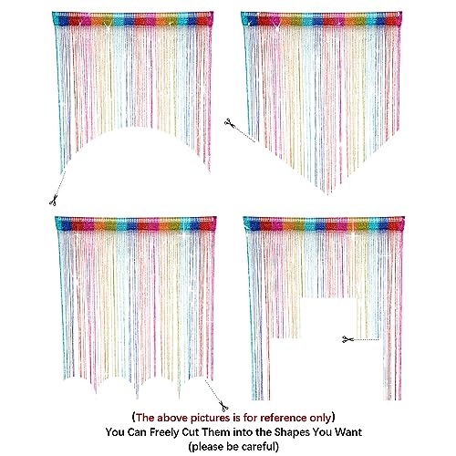Hysenm 2 Pack 39 x 79 Inch Beaded Curtain String Door Curtains, Hippie Room Decor Curtains for Doorway, Closet Divider Privacy Decor, Boho Home Decoration Bedroom, Party, 18 Colors - color: 18 Colors