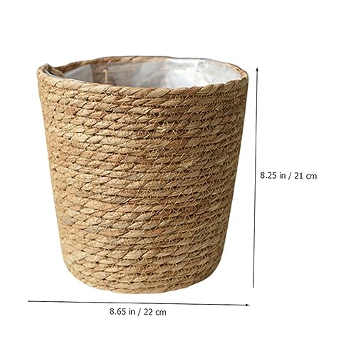 BESPORTBLE Planter Straw Woven Basket Plant Vase Liner for Home Decor Centerpiece