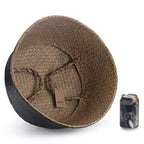 Seagrass Plant Basket with Handles Natural Woven Storage Baskets (Black 9 inch D x 11 inch H) - color: Black, size: L(9.5" D x 11" H)