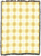 Pure Country Weavers Lemon Plaid Blanket - Gift Tapestry Throw Woven from Cotton - Made in the USA (72x54) - color: Lemon