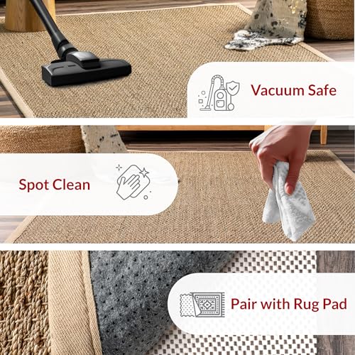 Nuloom Elijah Beige/Natural, 2' x 3', Basketweave, Seagrass, Soft and Textured, High Traffic, Stain Resistant, Easy Clean, Durable Area Rug for Bedroom, Living Room, Dining Space, Den, Foyer, Entryway - color: Beige, size: 2' x 3' (Rectangular)