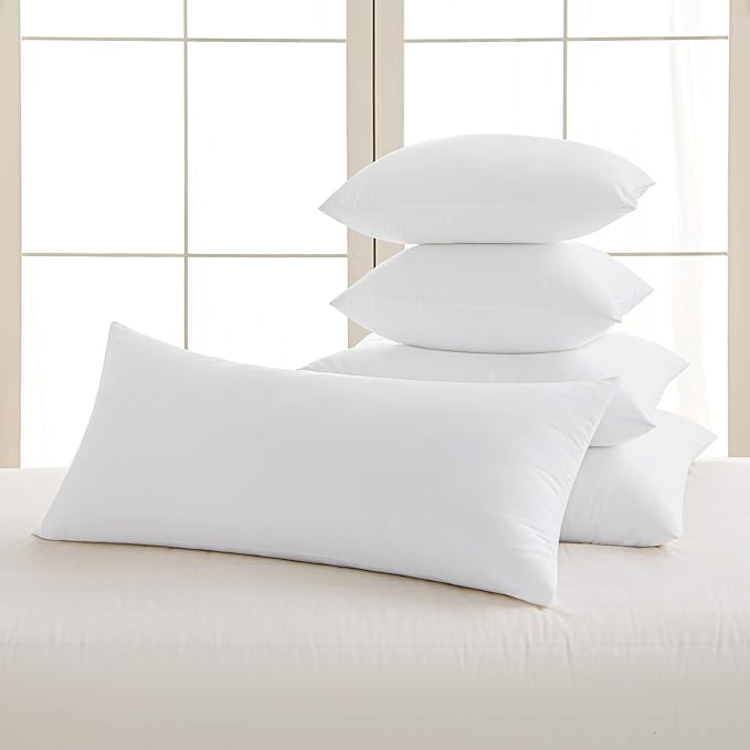 MIULEE 14x36 Inch Throw Pillow Insert Premium Throw Pillow Virgin Microfiber Stuffer Rectangle Pillow for Sofa Bed Couch (Pack of 2)