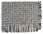 Athena Fossil Woven Soft and Warm 4 Sided Fringe Throw Blanket, 72-inch Length, Living Room or Bedroom Decoration