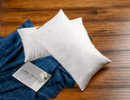 JA COMFORTS 12×20 Premium Goose Down Feather Throw Pillow Inserts(Set of 2)-5% Down Filling,High Filling Weight,250 TC Cotton Cover, Square, White - style: 12×20 (2 Pack)