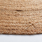 SAFAVIEH Area Rug 3' Round - Cape Cod Collection- Natural Brown, Handmade Braided Flat Weave Jute (CAP252A) - size: 3' (Round)