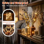 8 Pack Rechargeable LED Fairy Lights 7Ft 20LED Battery Operated with Remote, DIY Timer & 8 Modes, Mini Twinkle String Lights for Indoor Christmas Wedding Mason Jar Bedroom Table (Warm White) - color: Warm White