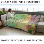 Pure Country Weavers I Am The Gentle Breeze Upon Your Face Blanket Flowers - Sympathy Bereavement Gift Tapestry Throw Woven from Cotton - Made in the USA (72x54) - color: Breeze Flowers, size: 72" x 54"