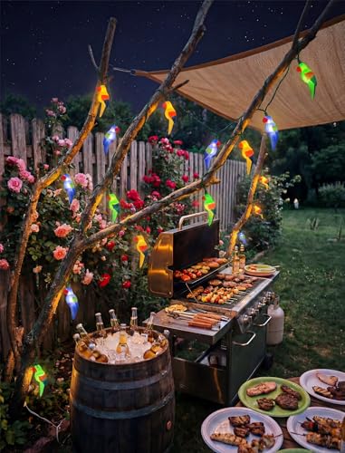 Multicolor Parrot String Lights, 8.5Ft Parrot Camping Outdoor Party Lights with 10 LED Multicolor Parrot Lights, Summer Patio Decorations String Lights for Bedroom Home Decks Party Lighting - color: Parrot lights
