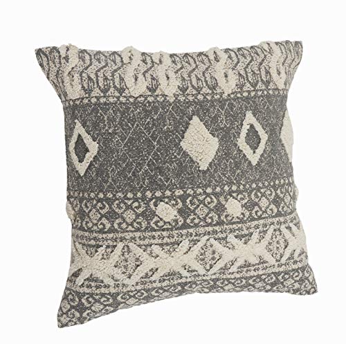 LR Home 20" x 20" Inches Graphic Print Cotton Throw Pillow Covers for Home Decor | Rustic Boho Cushion Covers for Throw Pillows | Perfect for Living Room Couch & Bedroom Decorations | Black/Natural - color: Rainbow/Multicolor, size: 20" x 20" (Pack of 1)