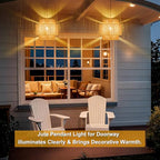 plug in pendant light rattan hanging lamp with 14.7ft Hemp Rope，Dimmable boho pendant lamp with adjustable cord，high output wicker hanging light plug in Woven Shade for Bedroom Dinning Kitchen - size: 3 tier HL-8