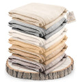 Cashmere Blanket – Hand Woven 100% Pure Wool Throw Blanket, 135 x 270 cm – Herringbone Pattern Cozy, and Soft Blanket for Bed, Sofa, or Couch - Made in Nepal - color: White Grey