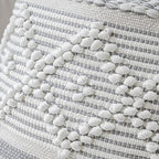 BlissBlush Gray Cream White Boho Throw Pillow Cover 20X20, Boho Woven Textured Pillow Cover, Neutral Pillow Cover, Sofa Couch Bed Farmhouse Lumbar Pillow (Cover ONLY) - color: Gray, size: 20" x 20" (Pack of 1)
