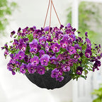Riare 8 Pack 12 Inch Round Fabric Planter Basket Liner- Hanging Basket Liners Replacement Coco Fiber Liner Alternative for Hanging Basket Flowers (Prevent Birds from Nesting) - size: 12inch