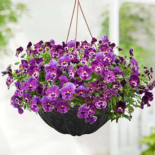 Riare 8 Pack 12 Inch Round Fabric Planter Basket Liner- Hanging Basket Liners Replacement Coco Fiber Liner Alternative for Hanging Basket Flowers (Prevent Birds from Nesting) - size: 12inch
