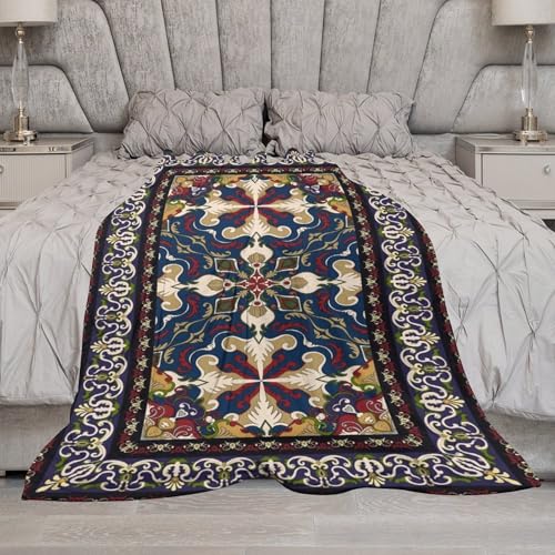 Boho Throw Blanket,Vintage Geometric Textured Rustic Pattern Soft Throw Blanket for Couch Sofa Camping Office Travel Home Bedroom Decor All Seasons 30"x40" - color: Boho-10, size: 30x40in