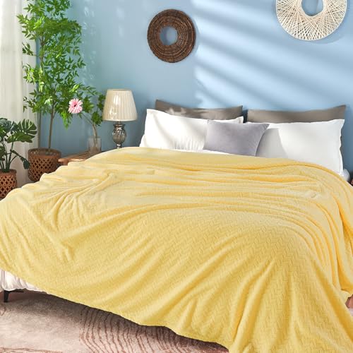 inhand Champagne Gold Fleece Throw Blanket for Couch, Super Soft Flannel Blanket, Lightweight Fuzzy Blankets Sofa Bed Office, Washable Cozy Plush Fleece Blankets&Throw for All Season(50x60 Inches) - color: Champagne Gold, size: Throw/Travel-50x60 IN