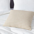 Chezmoi Collection 4-Piece Clip Jacquard Cotton Comforter Set Queen, Boho Chic Textured Tufted Basketweave Striped Bedding with Textured Woven Pillow Cushion, White - color: Yuki White, size: Queen