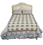 Soft Greyish Grey Plaid Blanket - Gift Tapestry Throw Woven from Cotton - Made in the USA (72x54) - color: Soft Grey