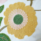 vctops Floral Embroidered Pillow Covers 18x18 Inch Spring Summer Cotton Tufted Throw Pillow Cover Outdoor Garden Cushion Case for Sofa, Bed, Living Room (Flower F,18"x18") - color: Flower F